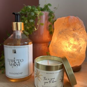 Set geurkaars en zeepdispenser Me&Mats - Time to shine